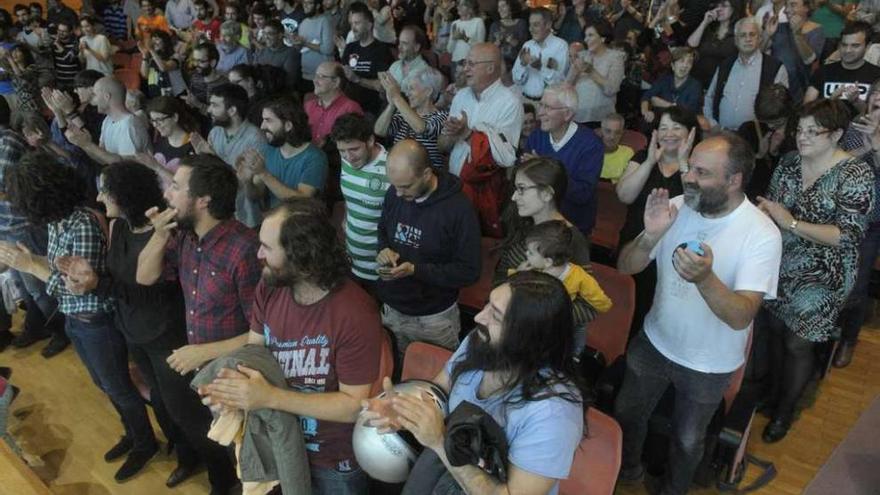 Imagen de un acto de presentación de la Marea Atlántica celebrado en octubre en A Maestranza. víctor echave