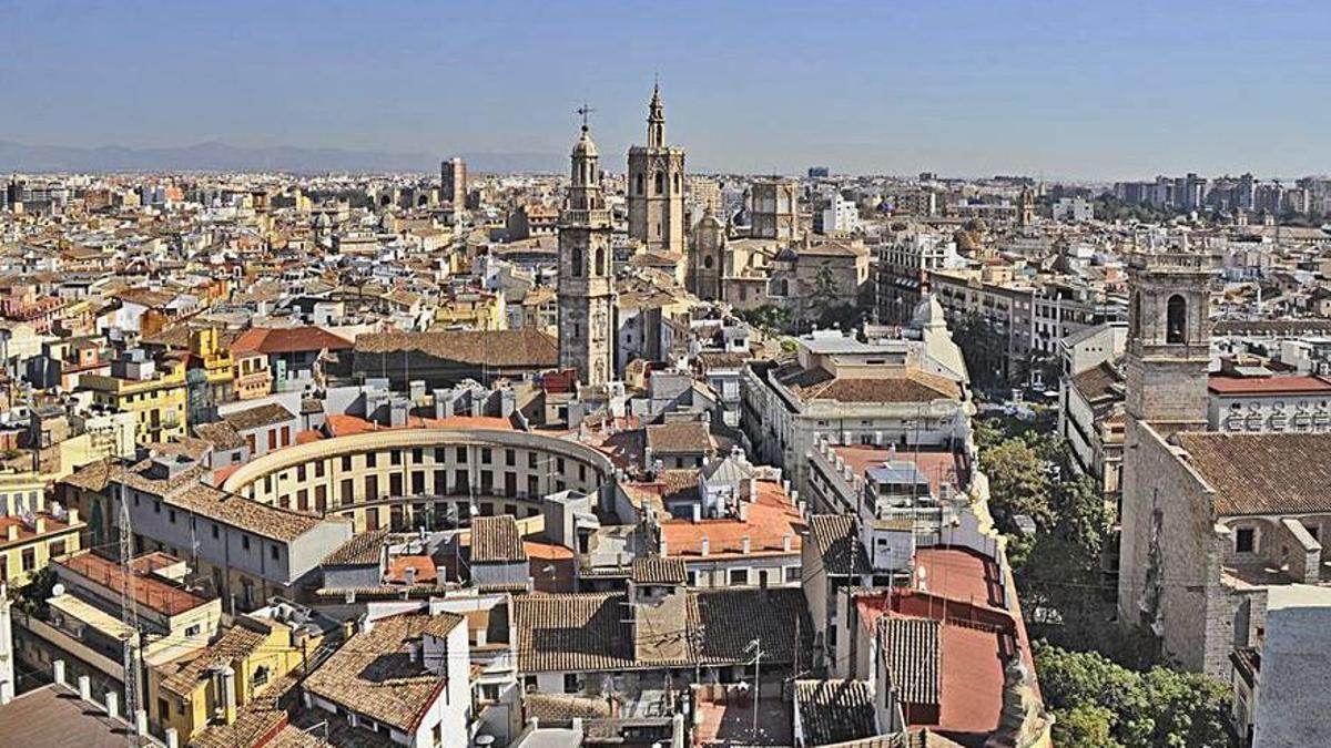 Panorámica del centro histórico de València