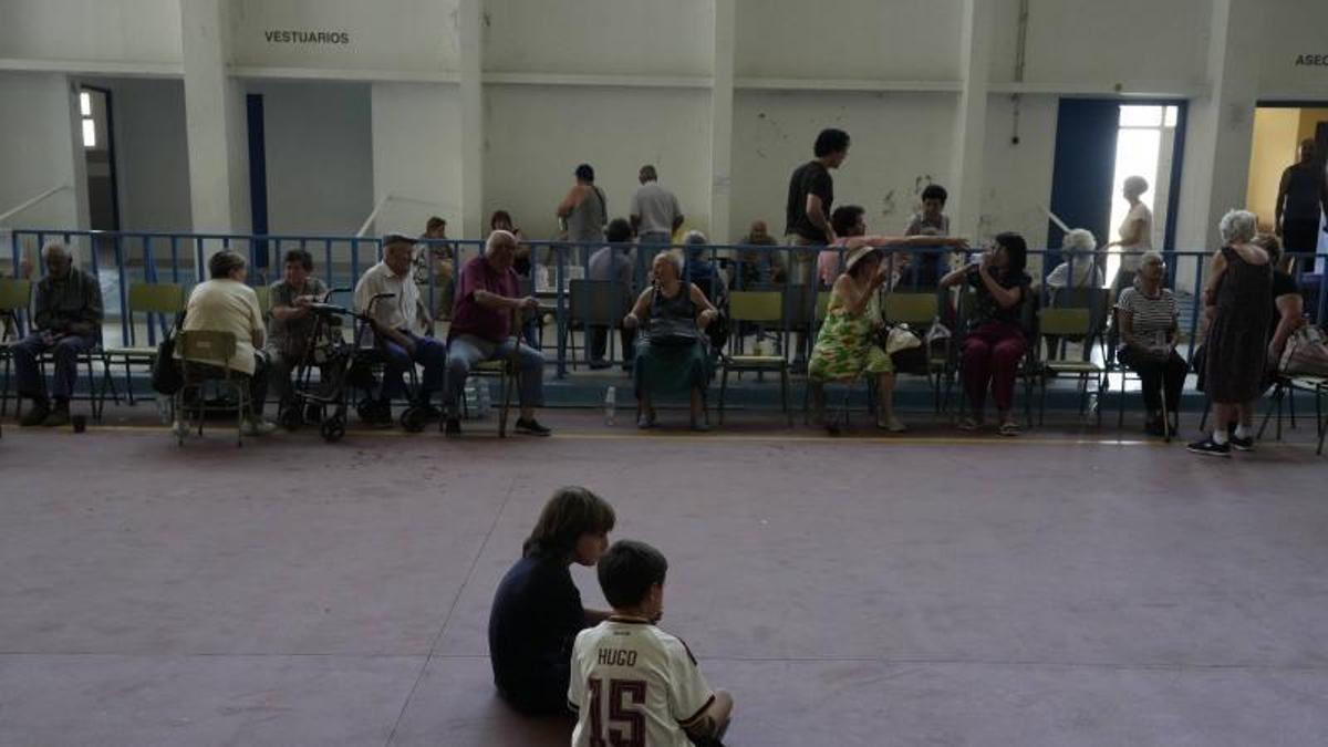 Personas trasladadas al Pabellón de Fermoselle como consecuencia del incendio de Arribes el pasado 29 de julio