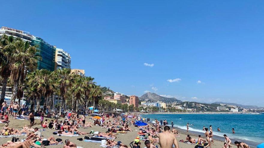 Playa de La Malagueta, este domingo