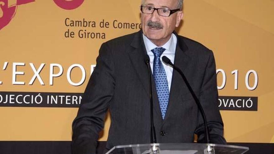 Domènec Espadalé durant el seu discurs en l&#039;entrega dels Premis a l&#039;Exportació.