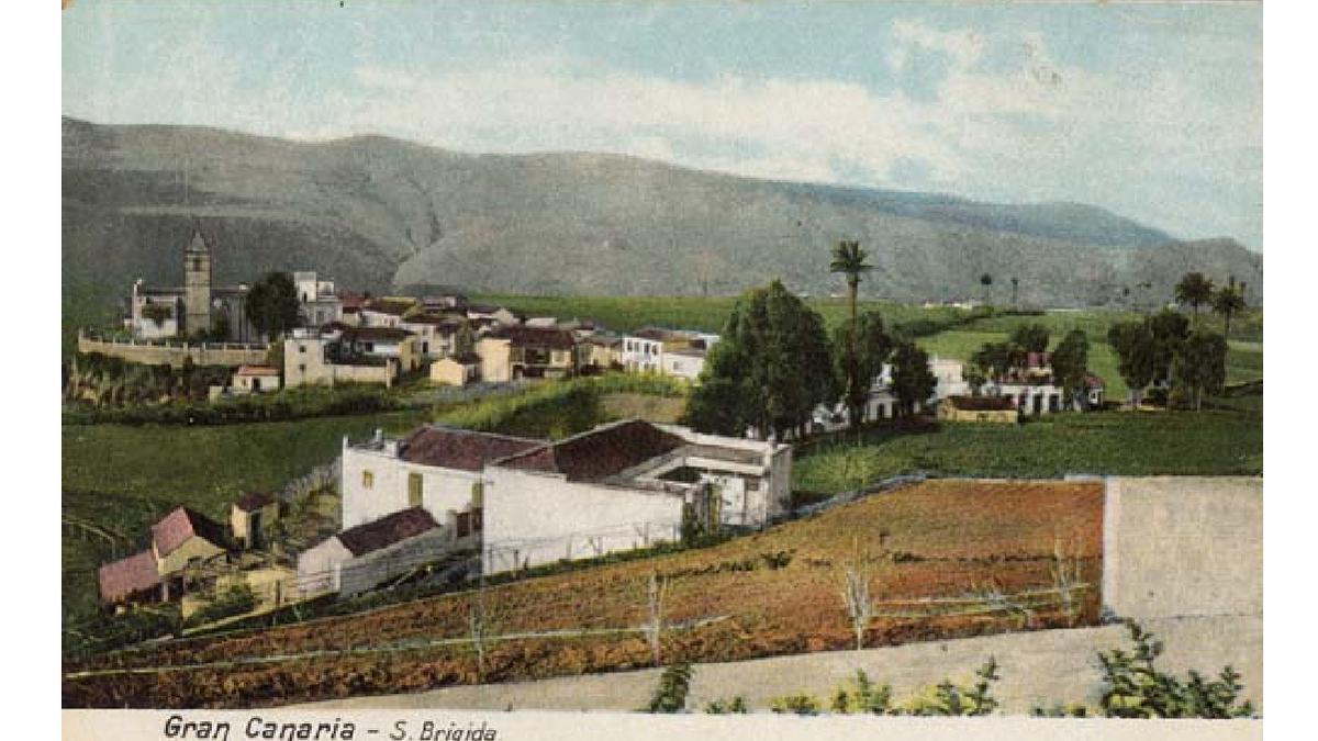 Vista de Santa Brígida a principios del siglo XX