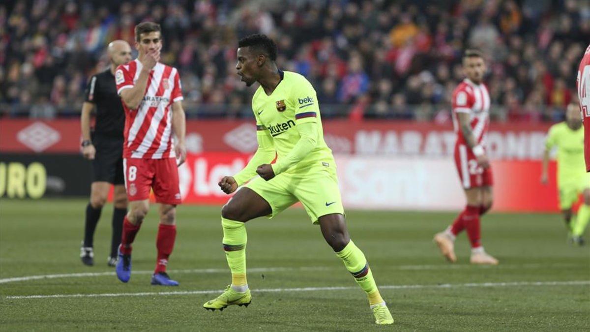 Semedo marcó su primer gol como azulgrana en Girona