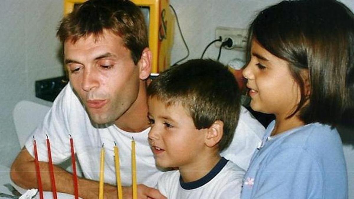 Tito Vilanova, junto a sus hijos.