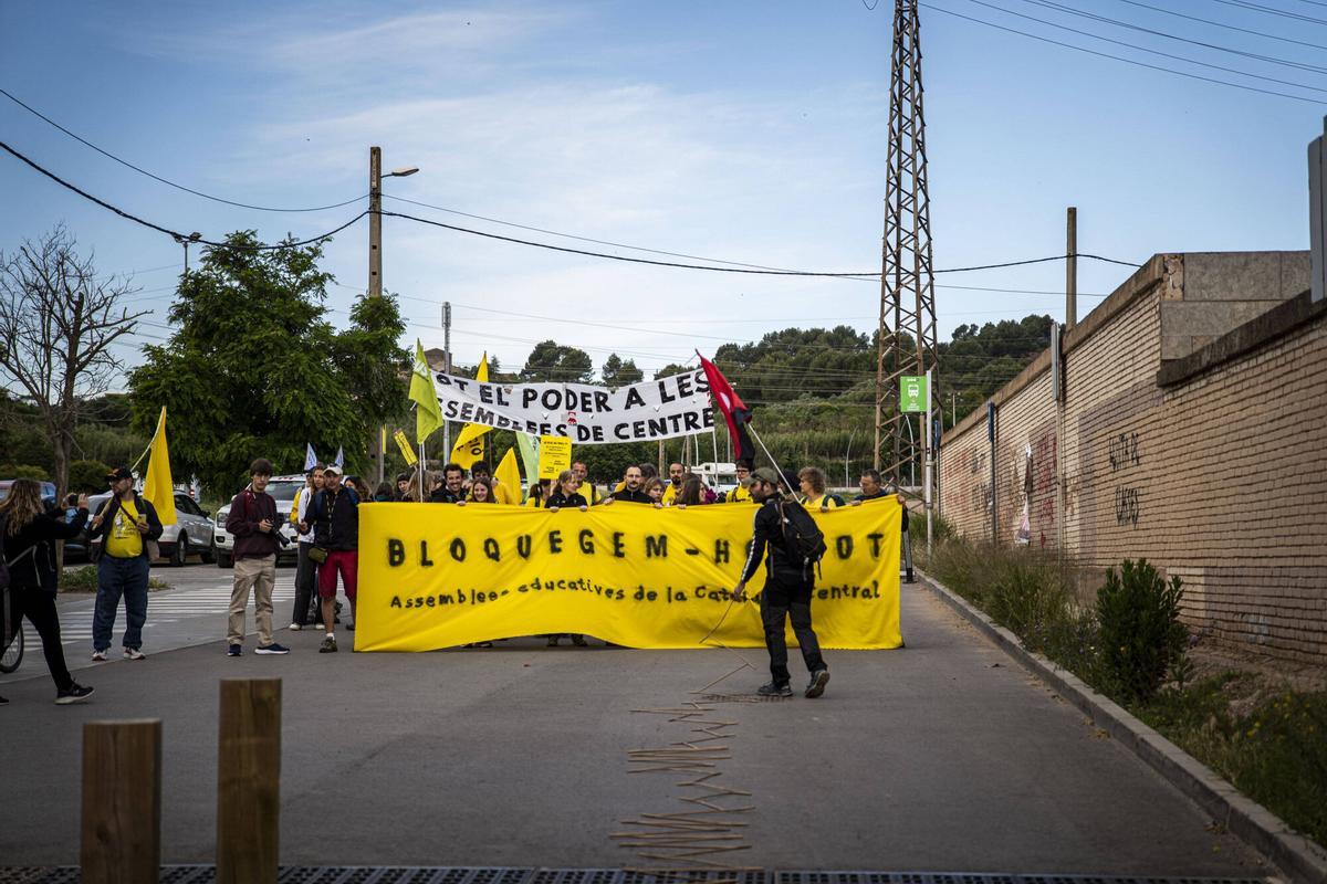 Les fots de la jornada de vaga dels docents a la Catalunya central aquest dijous