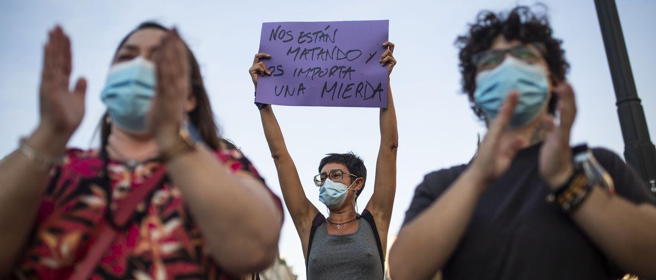 Imagen de archivo de una protesta contra la violencia machista.