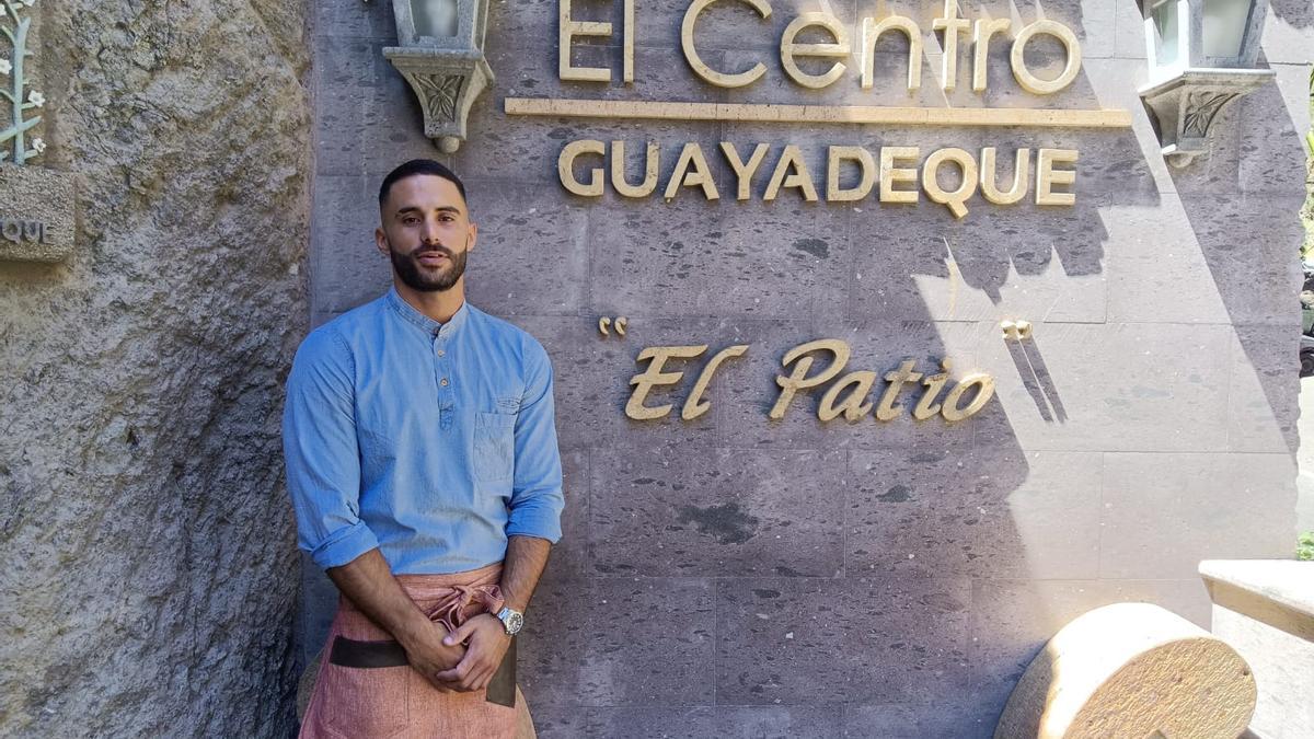 Nauzet Morales, encargado del restaurante ElCentro, en Guayadeque.