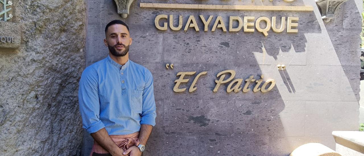 Nauzet Morales, encargado del restaurante ElCentro, en Guayadeque.