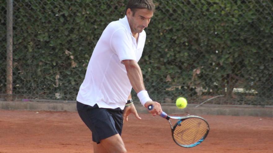 Tommy Robredo durant el seu partit d&#039;ahir contra el vigatà Ordeig