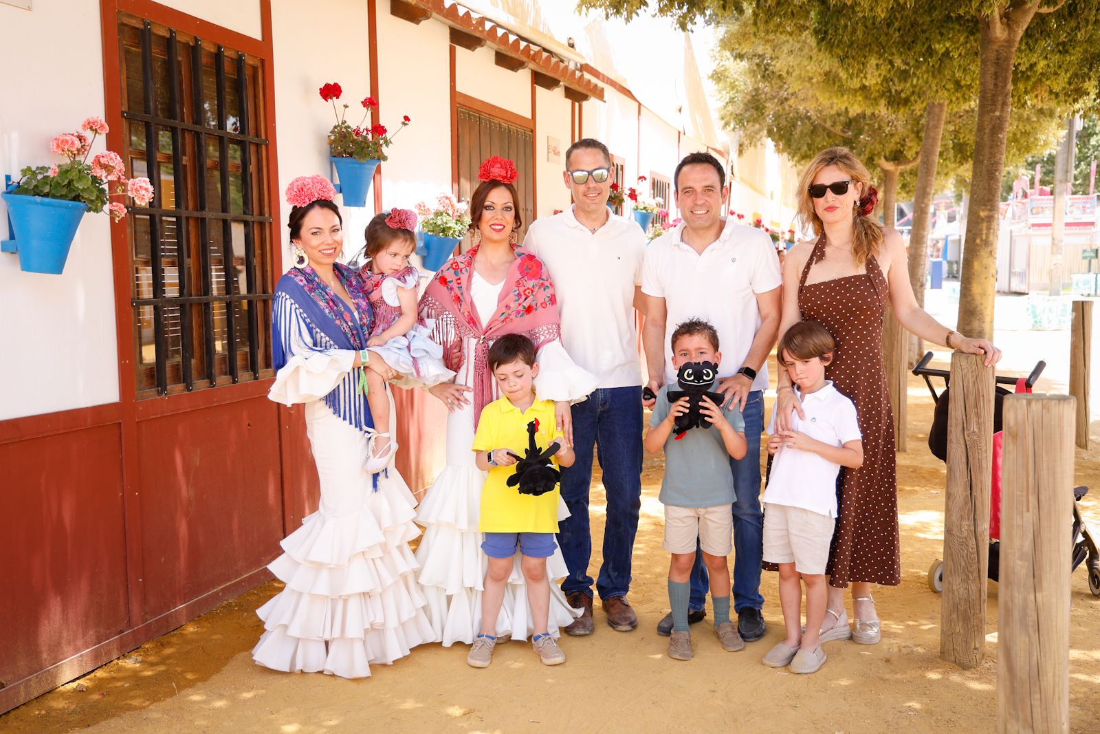 Amigos y familiares en el último día de Feria