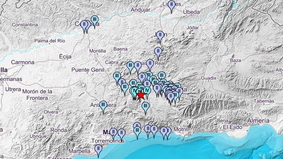 Información de dónde se han reportado incidencias sobre el terremoto de Salar.