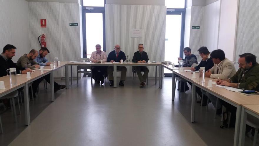 Un momento de la reunión celebrada ayer en la sede de la Conselleria de Agricultura