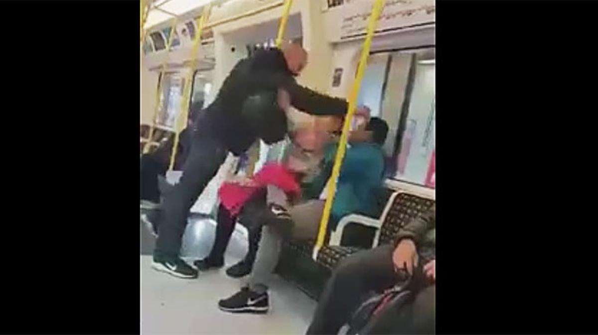 Agressió racista al metro de Londres.