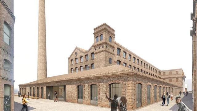 Imatge virtual amb l’aspecte que tindrà l’edifici de Can Batlló que acollirà l’arxiu municipal. | AJUNTAMENT DE BARCELONA