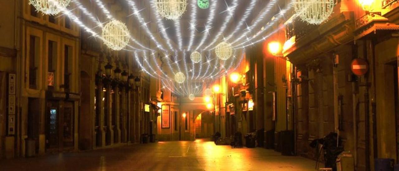 Las luces de Navidad.