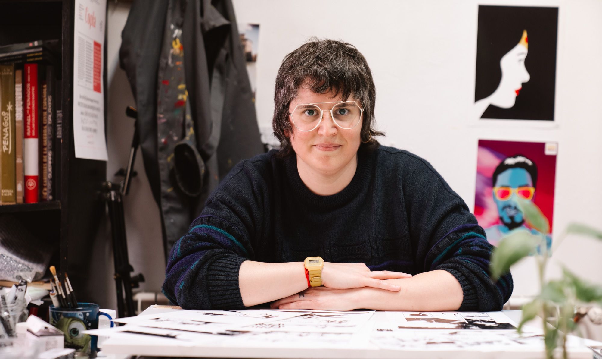 Carla Berrocal, fotografiada en su estudio del distrito de Tetuán, en Madrid.