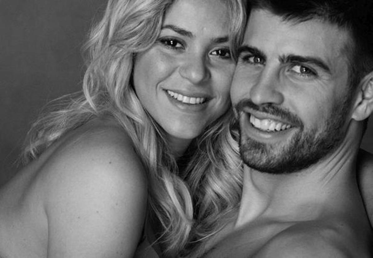 Shakira i Piqué, en una imatge que ha distribuït la cantant a través del seu compte de Twitter.