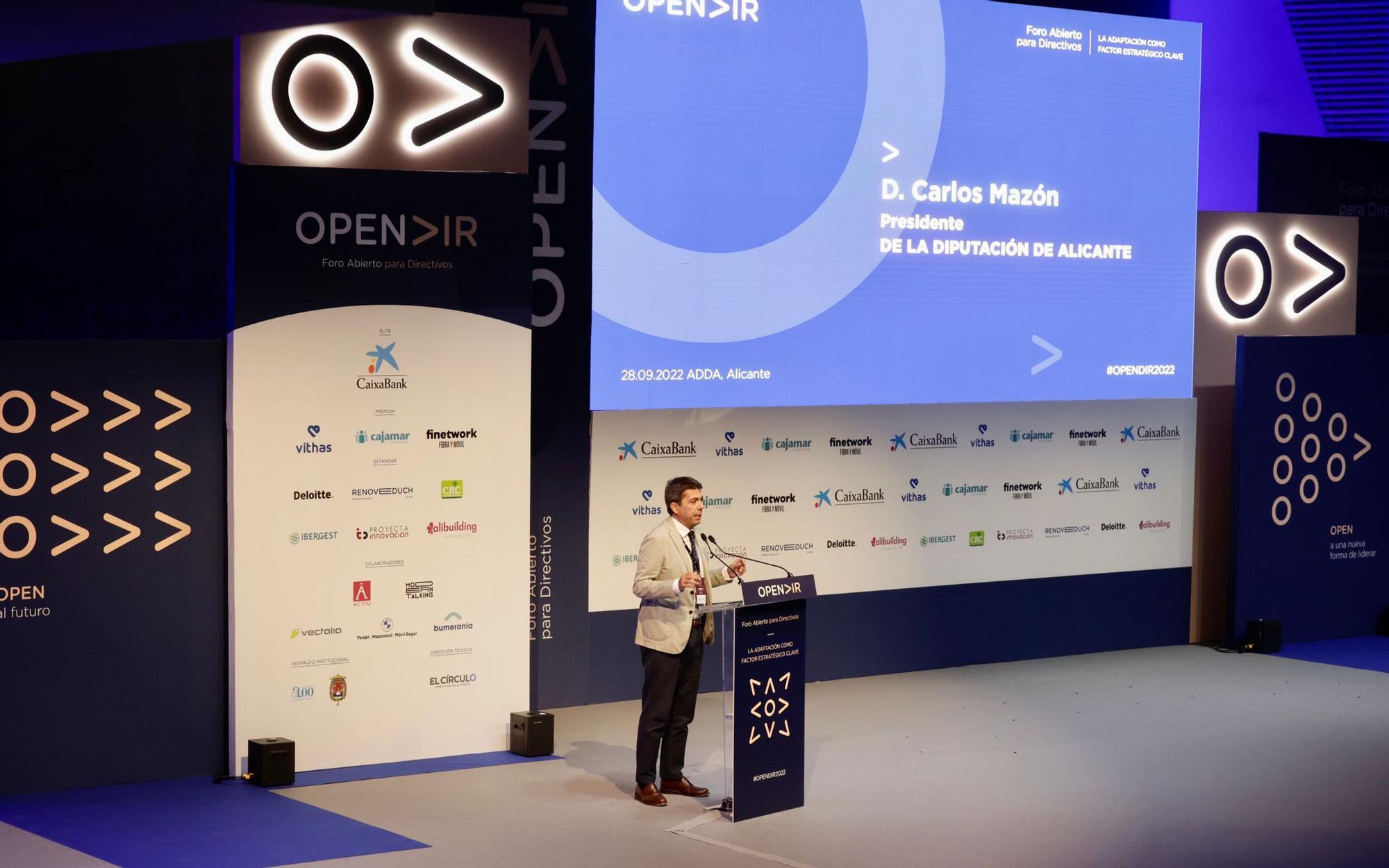 El consejero delegado de CaixaBank, Gonzalo Gortázar, participa en el congreso Opendir, organizado por el Círculo-Directivos de Alicante en el ADDA