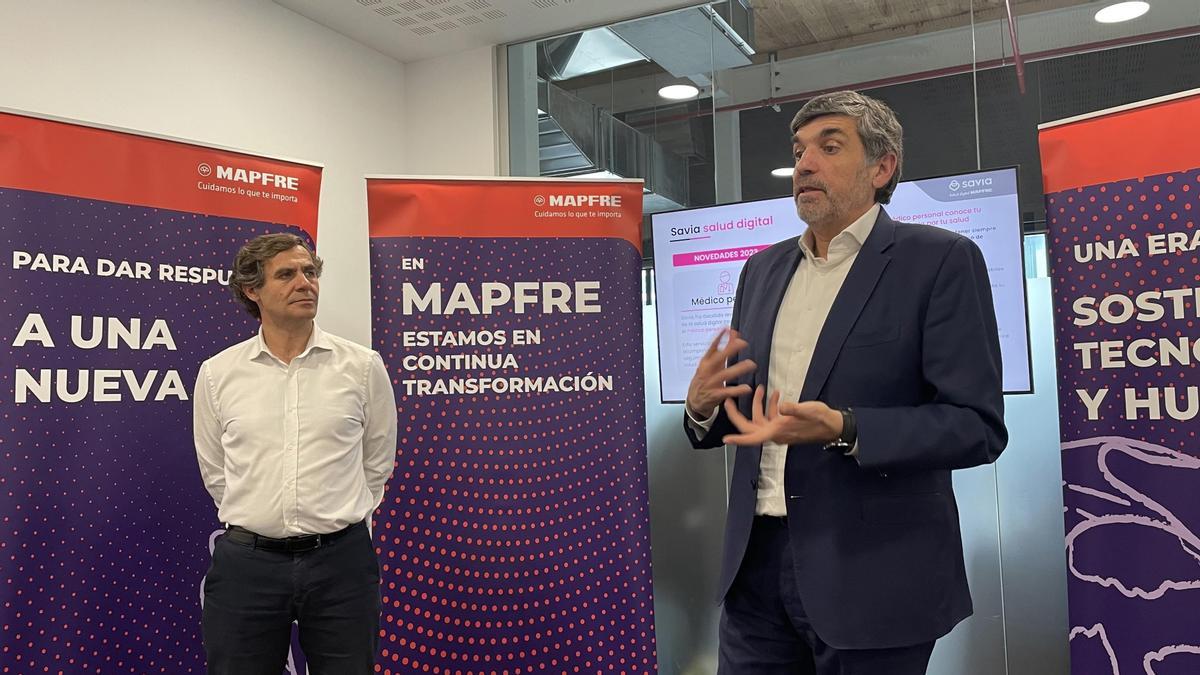 El ceo de Salvia, Pedro Díaz Yuste, y el director de Innovación de Mapfre España, Juan Cumbrado.