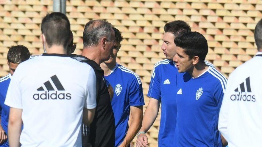 Entrenamiento del Zaragoza previo al amistoso con el Teruel