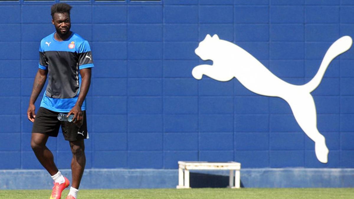 Felipe Caicedo ha estado este sábado trabajando en la Ciudad Deportiva Dani Jarque