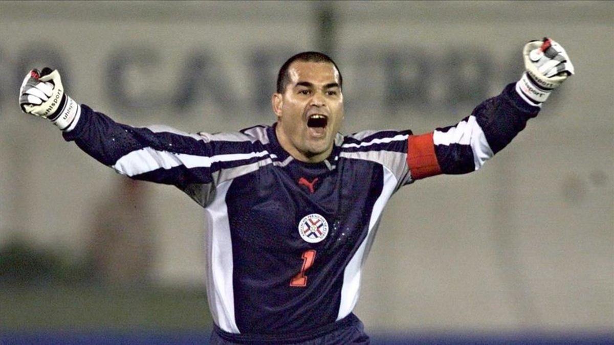 Chilavert con la camiseta de la selección de Paraguay