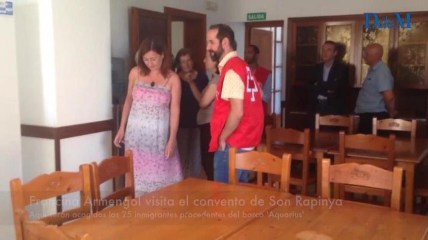 Francina Armengol visita el convento de Son Rapinya donde se acogerá a 25 personas procedentes del barco 'Aquarius'