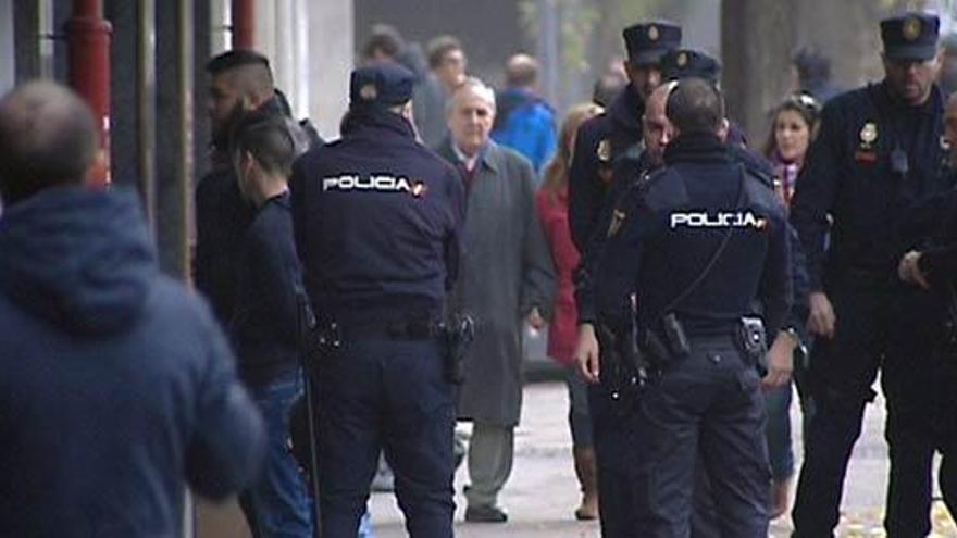 Algunos de los 21 ultras detenidos por los incidentes en Madrid.