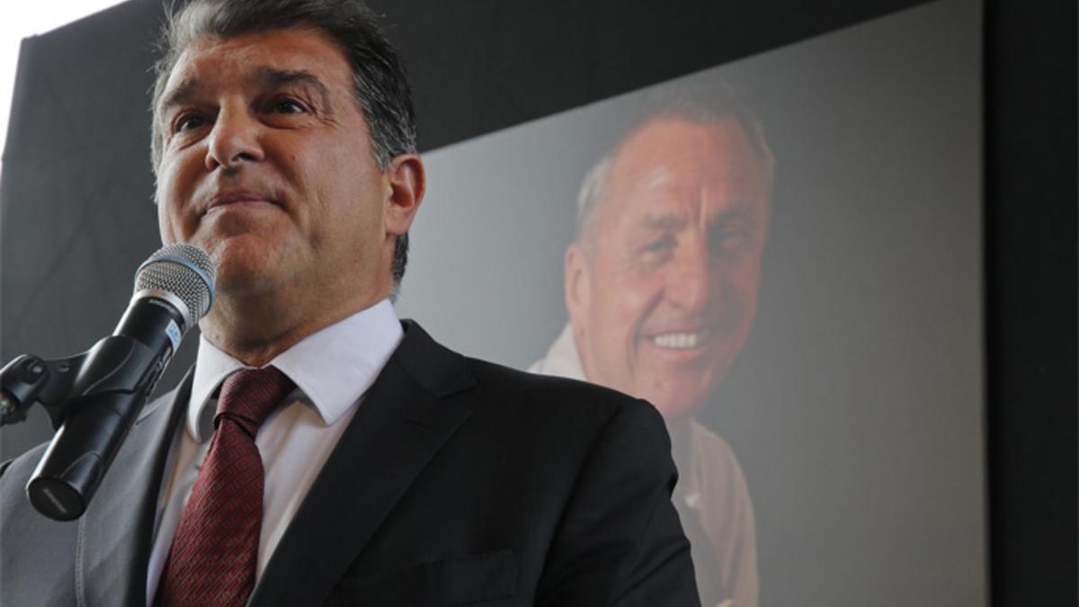 Joan Laporta, expresidente del FC Barcelona, en una de sus últimas apariciones públicas