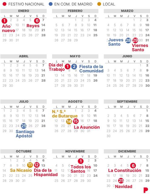 Calendario Laboral Leganés 2024