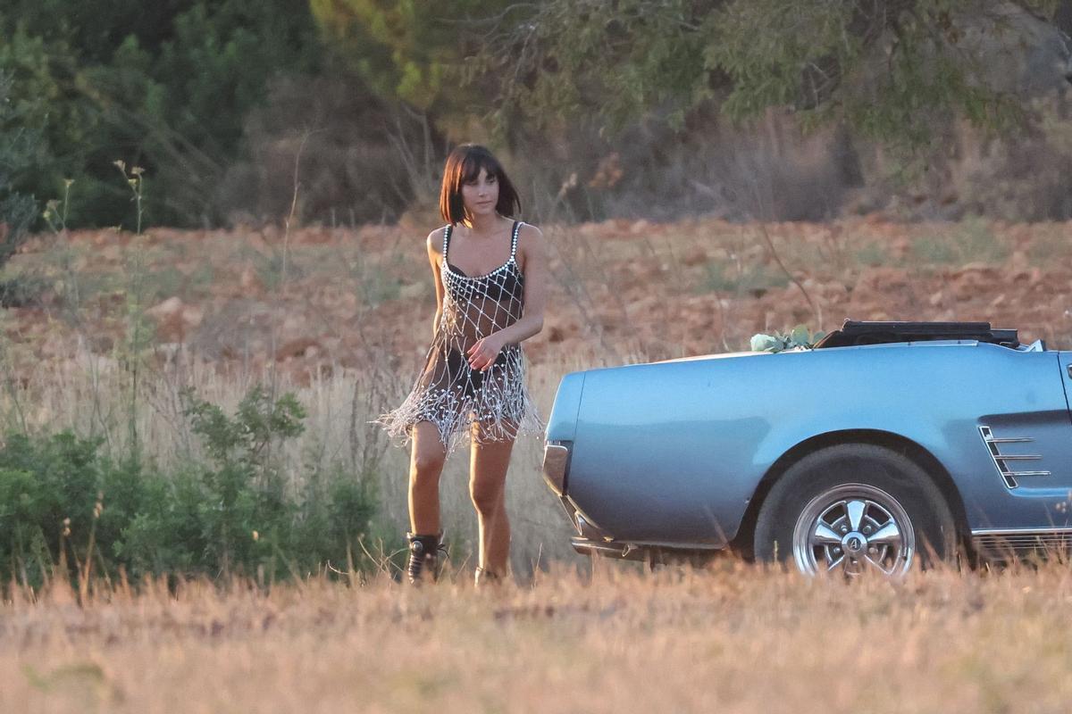 Aitana grabando su nuevo videoclip en Ibiza