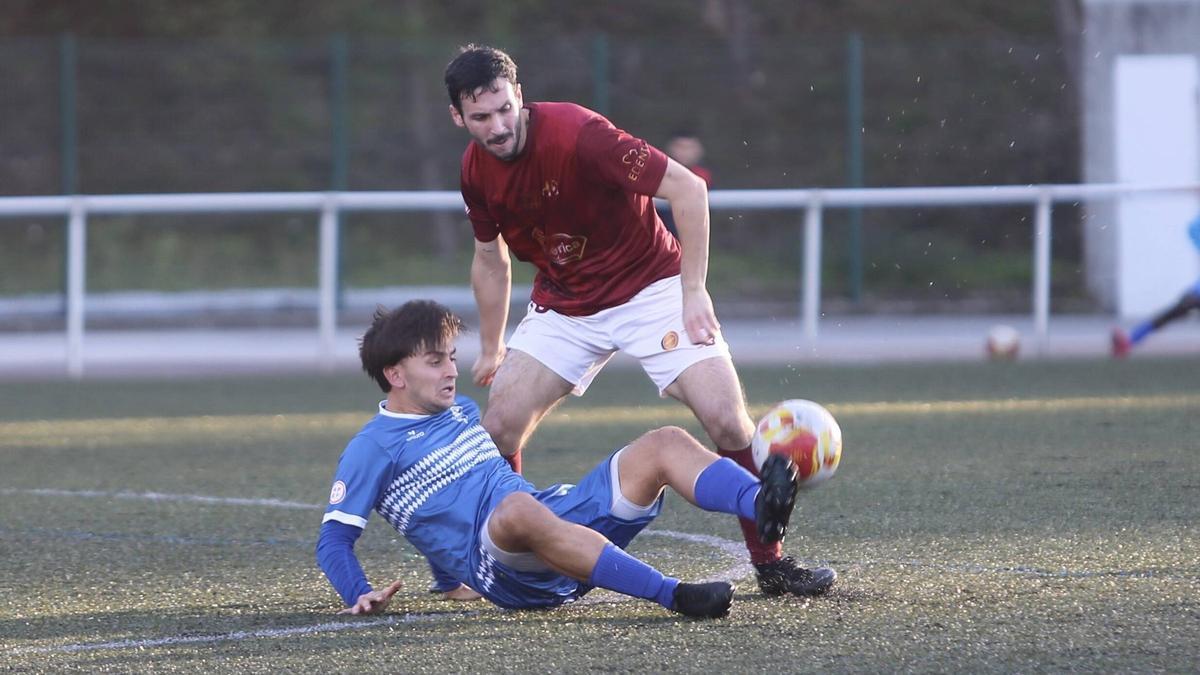 Brais Vidal, en una acción del partido.