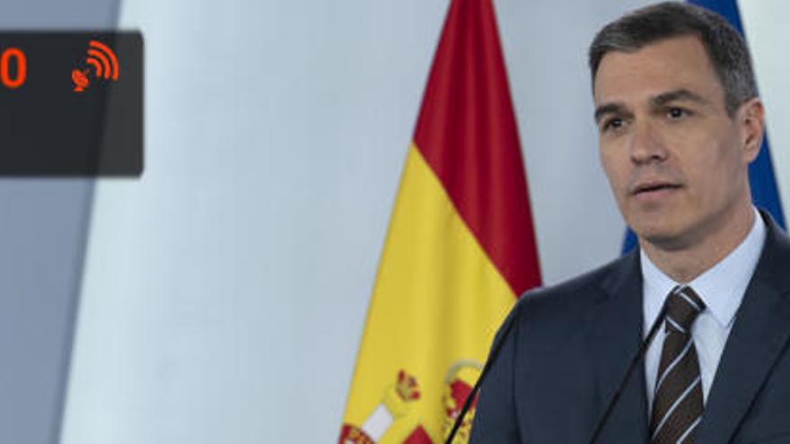 Pedro Sánchez erklärt sein Bestreben, den Alarmzustand zu verlängern.
