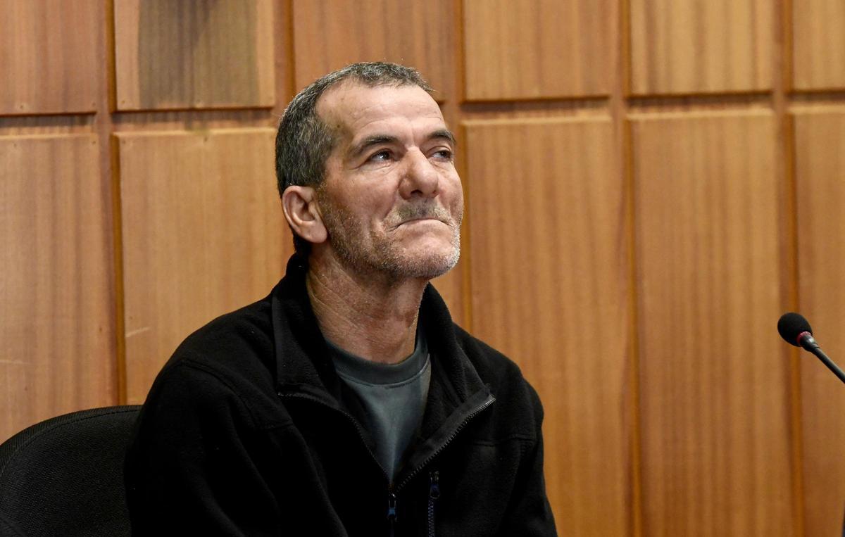 El encausado por el crimen de la escalera de Lorca, en la Audiencia Provincial de Murcia.