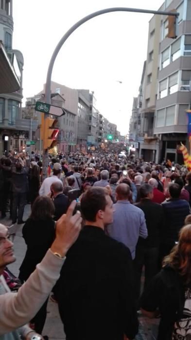 Concentració a Manresa a favor del referèndum i contra la repressió