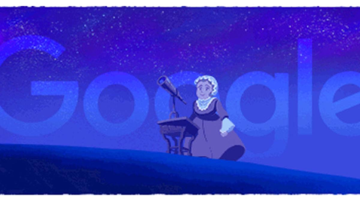 Caroline Herschel, la astrónoma alemana protagonista del último 'doodle' de Google.