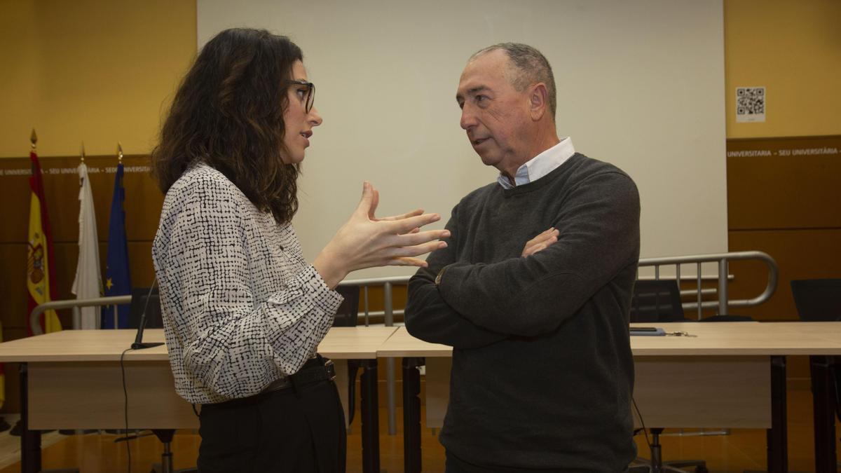 Aitana Mas i Joan Baldoví, de Compromís, en un acte.