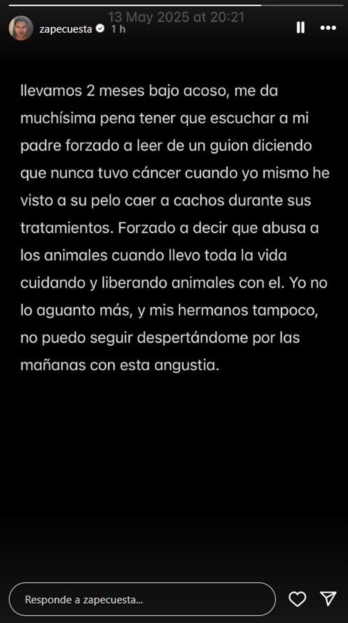 Zape Cuesta en Instagram