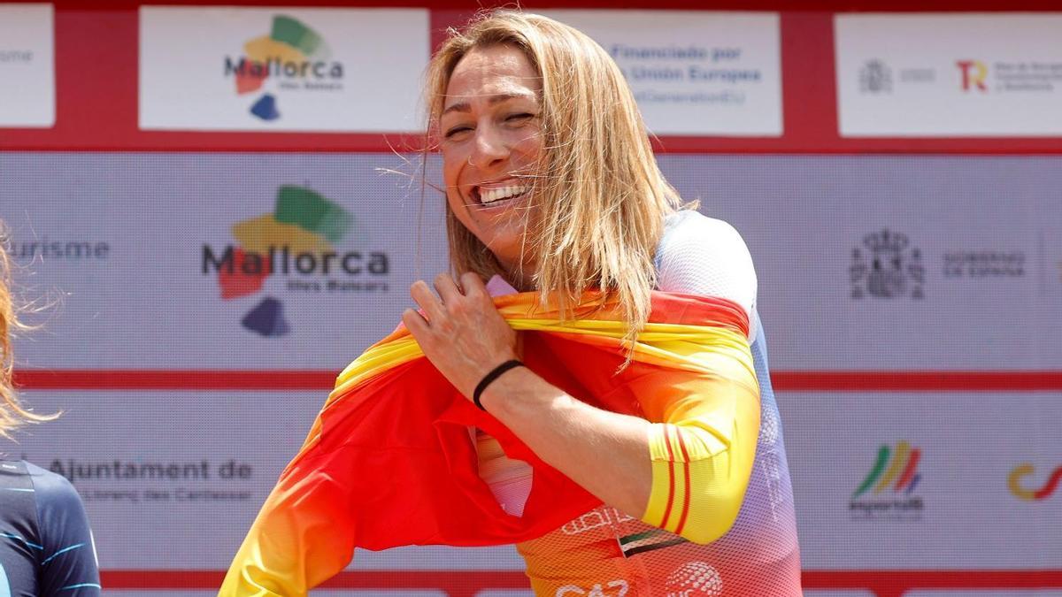 Mavi García, este viernes con el maillot campeona de España contrarreloj
