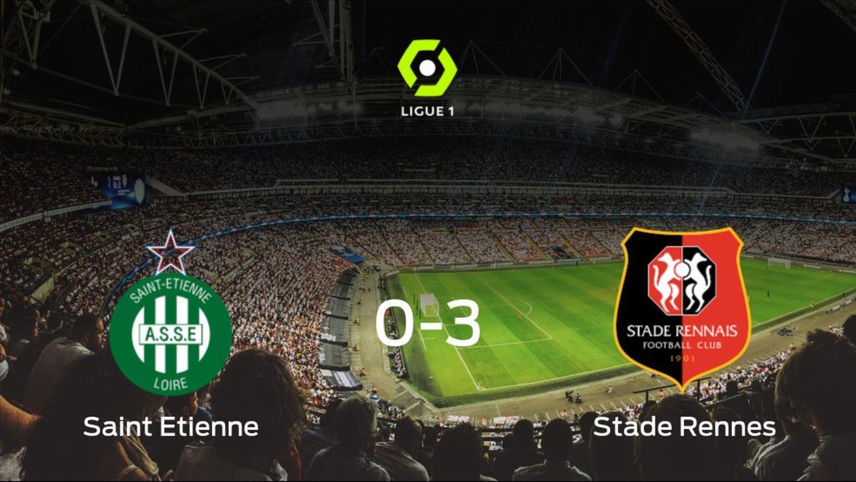 El Stade Rennes suma tres puntos tras pasar por encima al AS Saint Etienne (0-3)