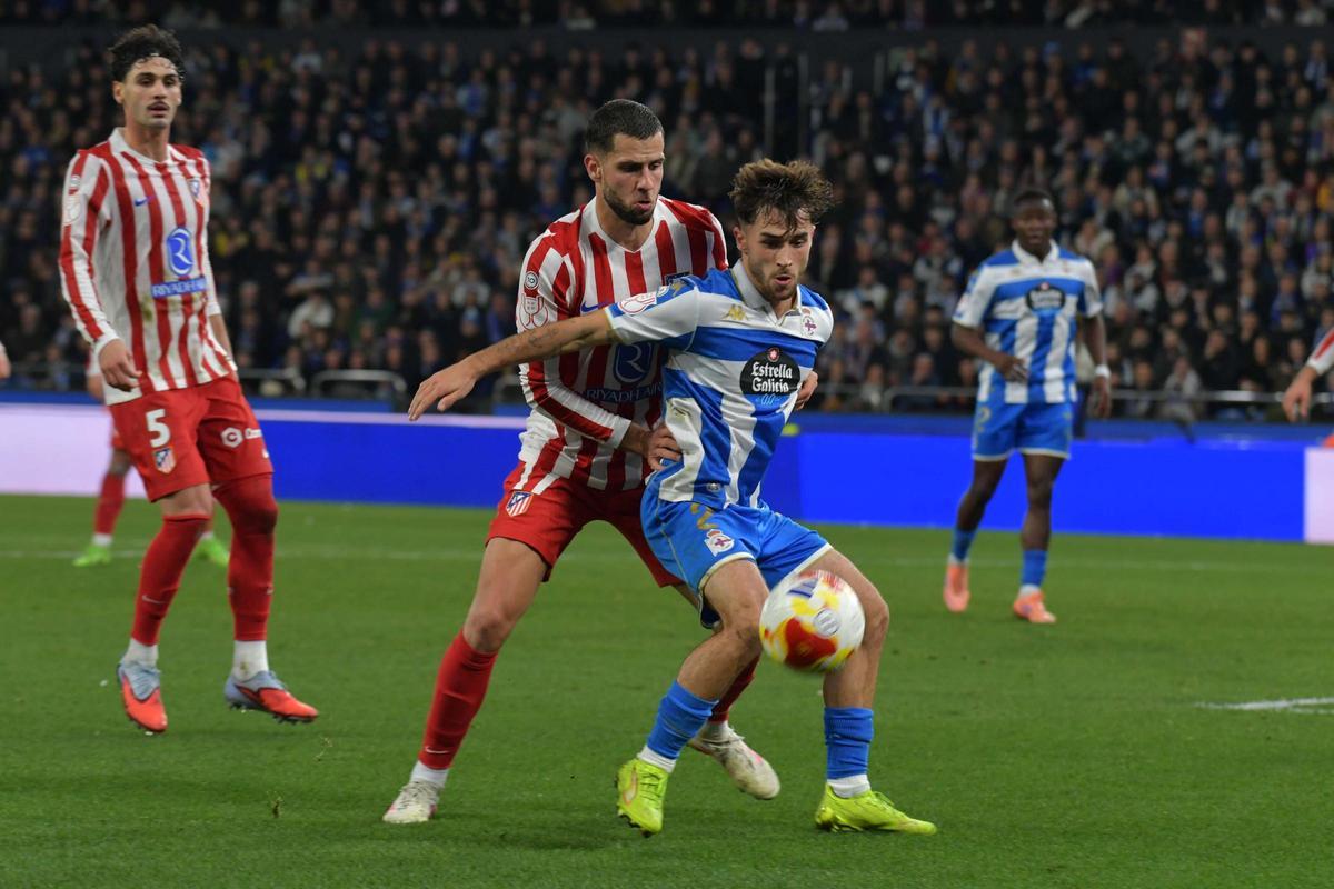 El Dépor cae con orgullo en el partido de Copa contra el Atlético de Madrid en Riazor