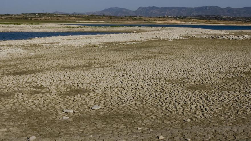 Embalse de Bellús con poco nivel de agua, en una imagen captada en agosto de 2014. Foto: Perales Iborra