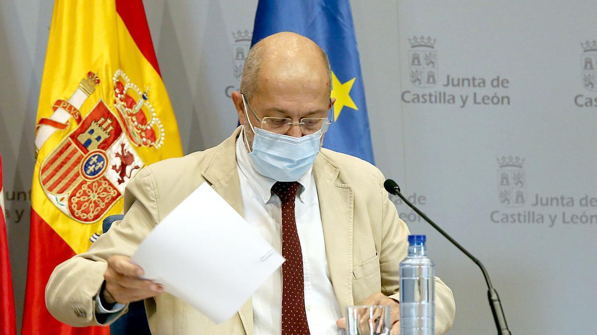 El vicepresidente Igea, durante una rueda de prensa.