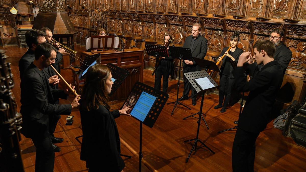 Ensemble Semura Sonora, en un concierto ofrecido en la Catedral de Zamora.