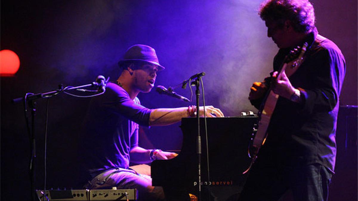 El pianista Roberto Fonseca, durante el concierto del miércoles en Apolo.