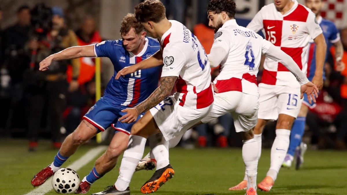 Acción del encuentro entre Croacia e Islas Feroe