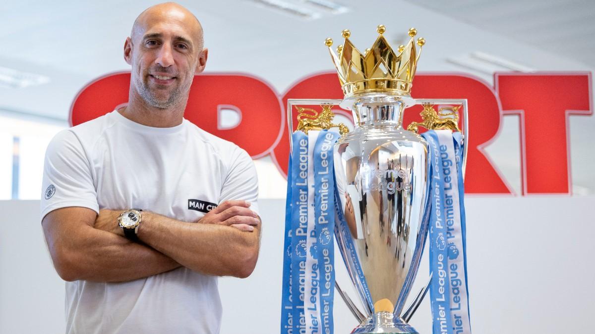 Pablo Zabaleta visita la redacción de SPORT en la previa del Barça-City contra la ELA