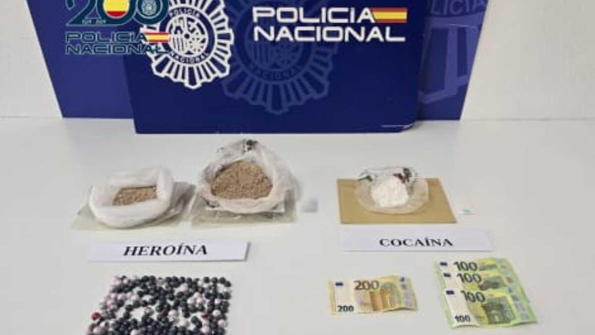 Droga incautada por la Policía Nacional en San Matías, La Laguna.