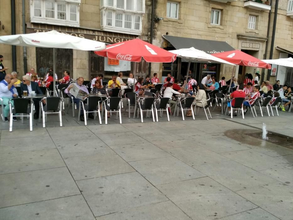 Aficionados del Sporting en Vitoria