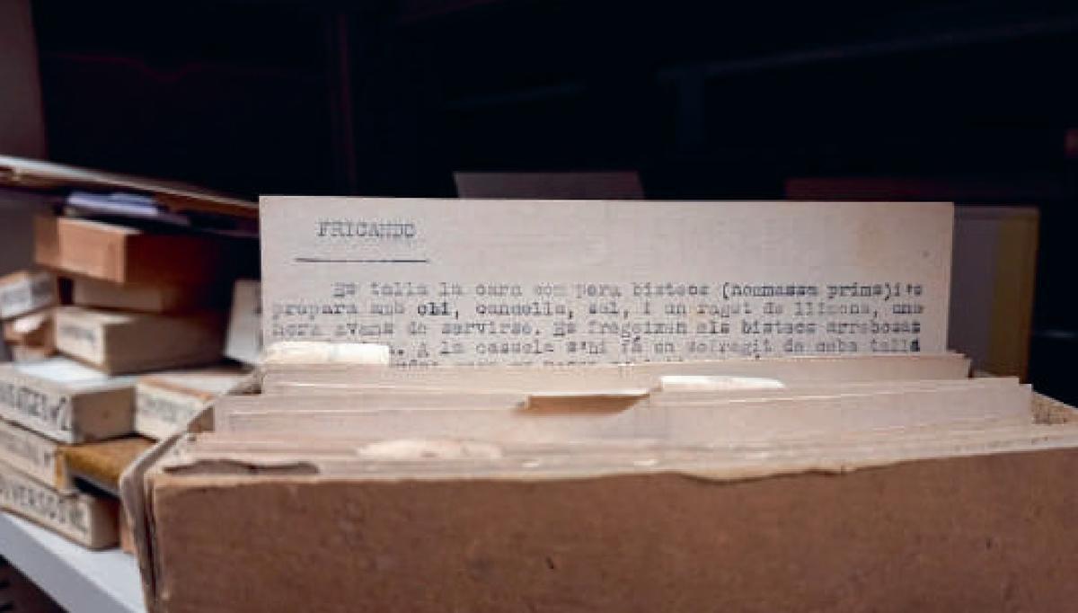 Fondo de Luis Veiga con una de sus recetas.